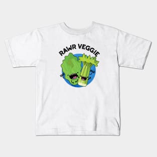 Rawr Veggie Cute Food Pun Kids T-Shirt